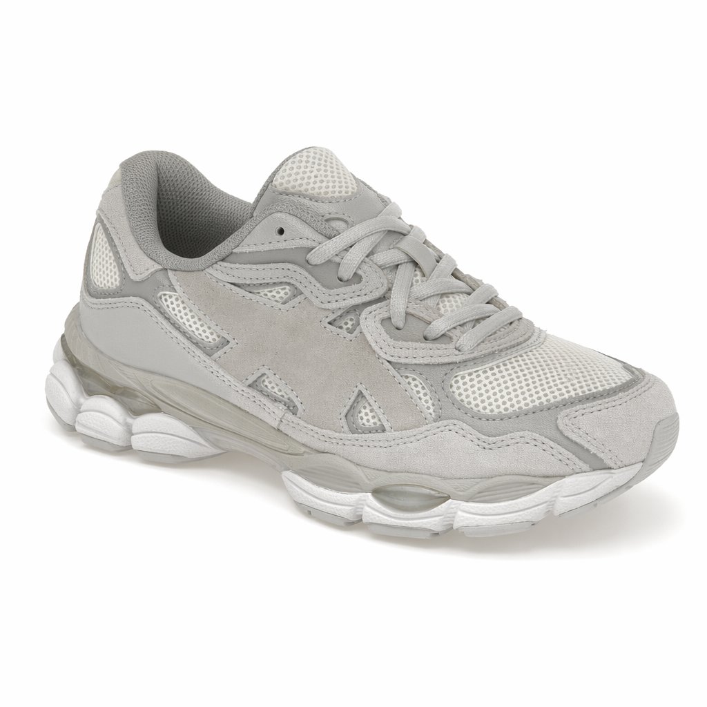 Retro Cushioned Running Sneaker · Cream/Cloud Grey