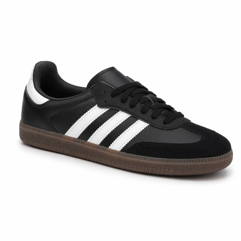 Retro Gum-Sole Terrace Sneaker · Black/White