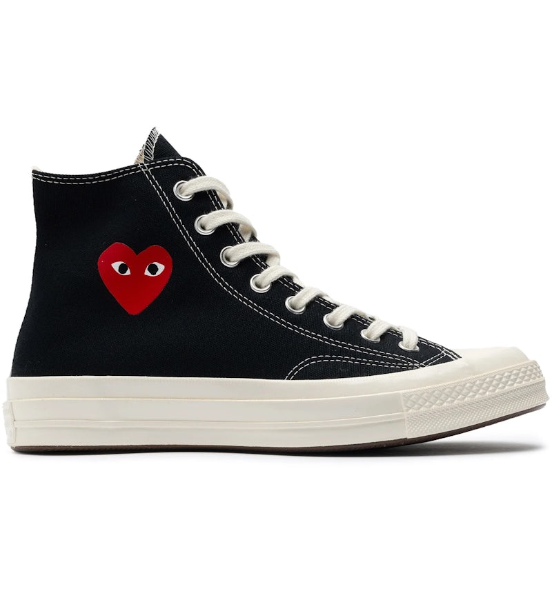 Converse Chuck Taylor All Star 70 Hi Comme des Garcons PLAY Single Heart Black