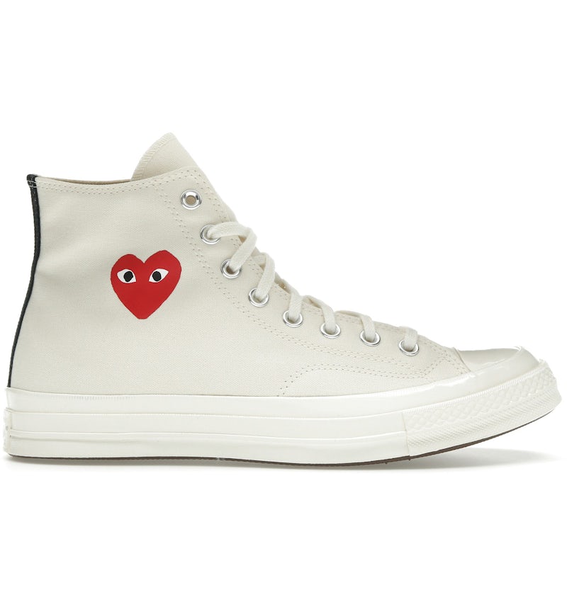Converse Chuck Taylor All Star 70 Hi Comme des Garcons PLAY Single Heart Milk
