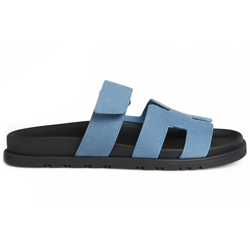 Hermes Chypre Sandal Bleu Jean Suede Goatskin (Women's)