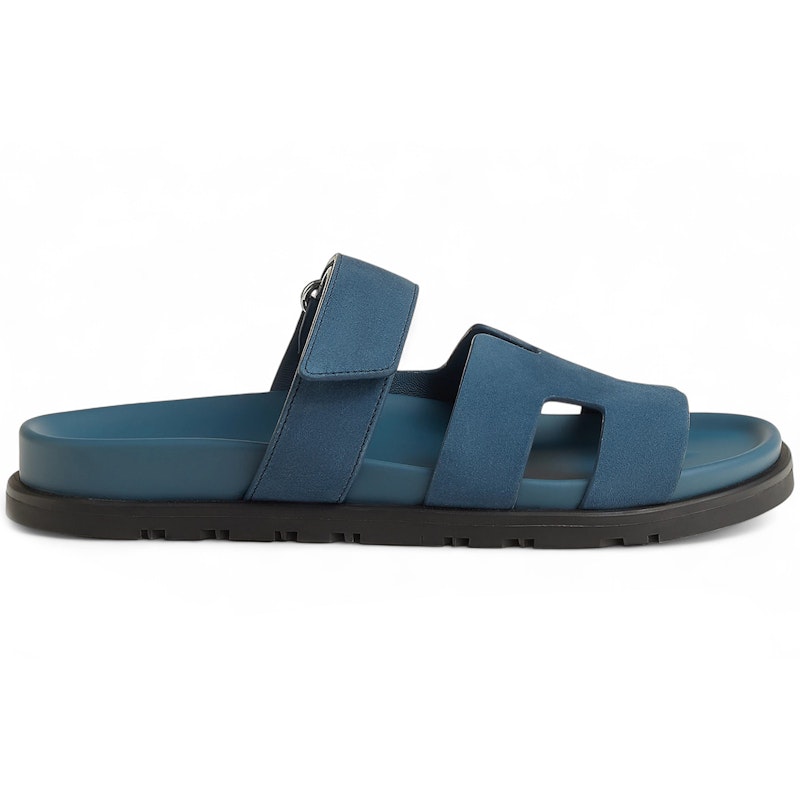 Hermes Chypre Sandal Bleu Turquin Suede Goatskin (Women's)