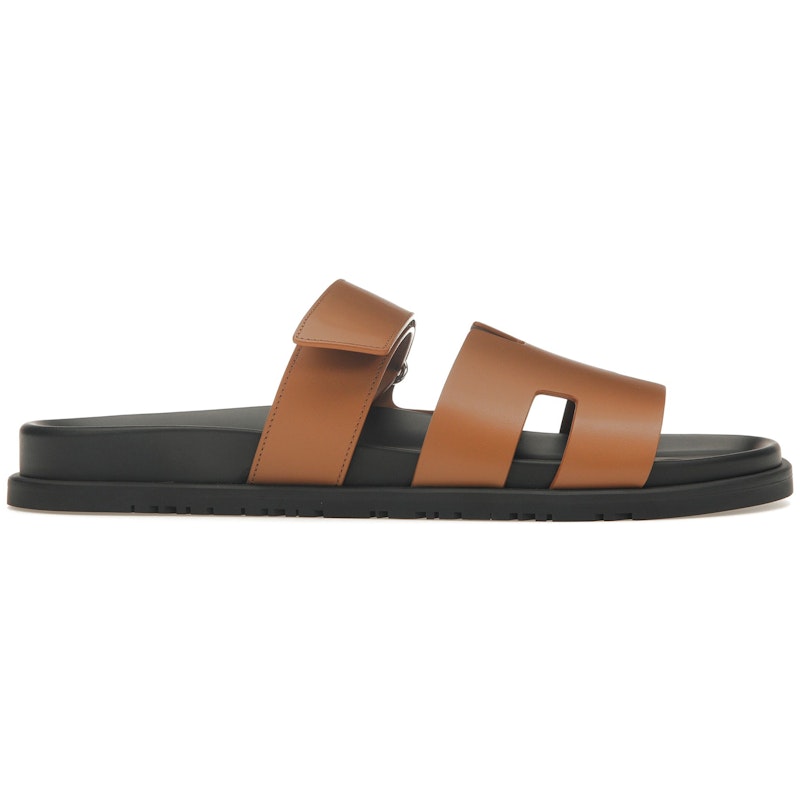 Hermes Chypre Sandal Naturel Black Smooth Calfskin Leather (M)