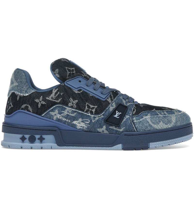 Louis Vuitton LV Trainer Blue Patchwork Monogram Denim