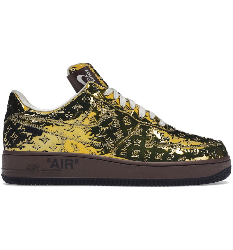 Louis Vuitton Nike Air Force 1 Low By Virgil Abloh Metallic Gold