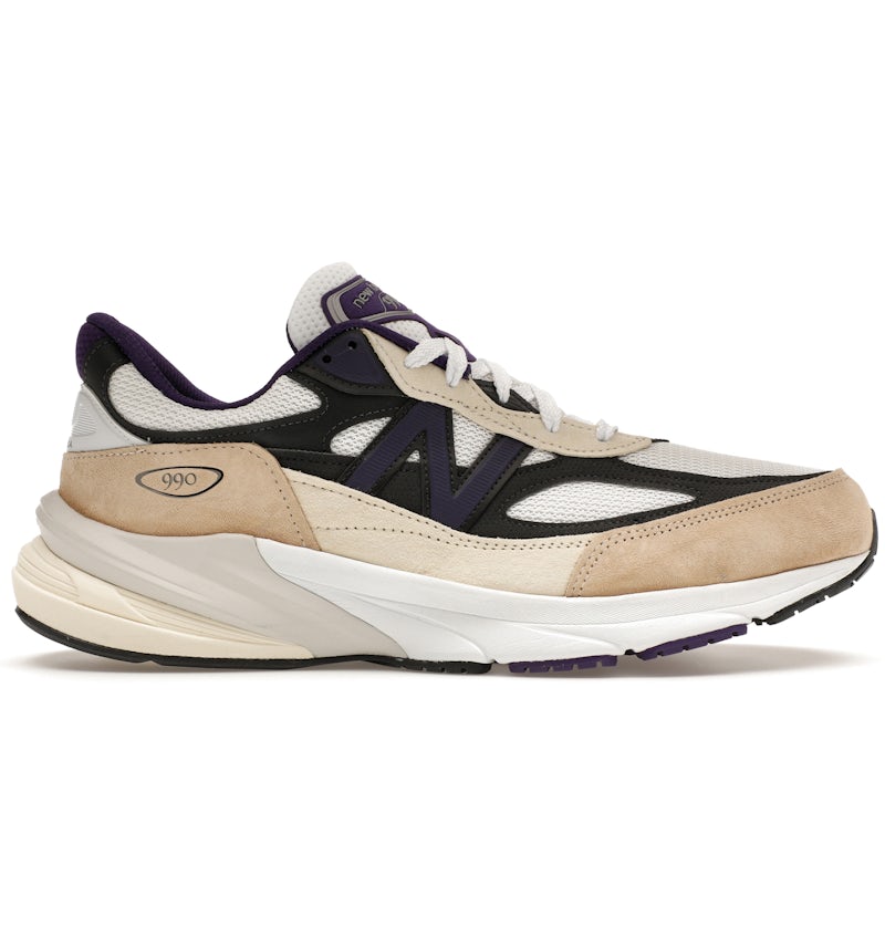 New Balance 990v6 MiUSA Teddy Santis White Black Plum