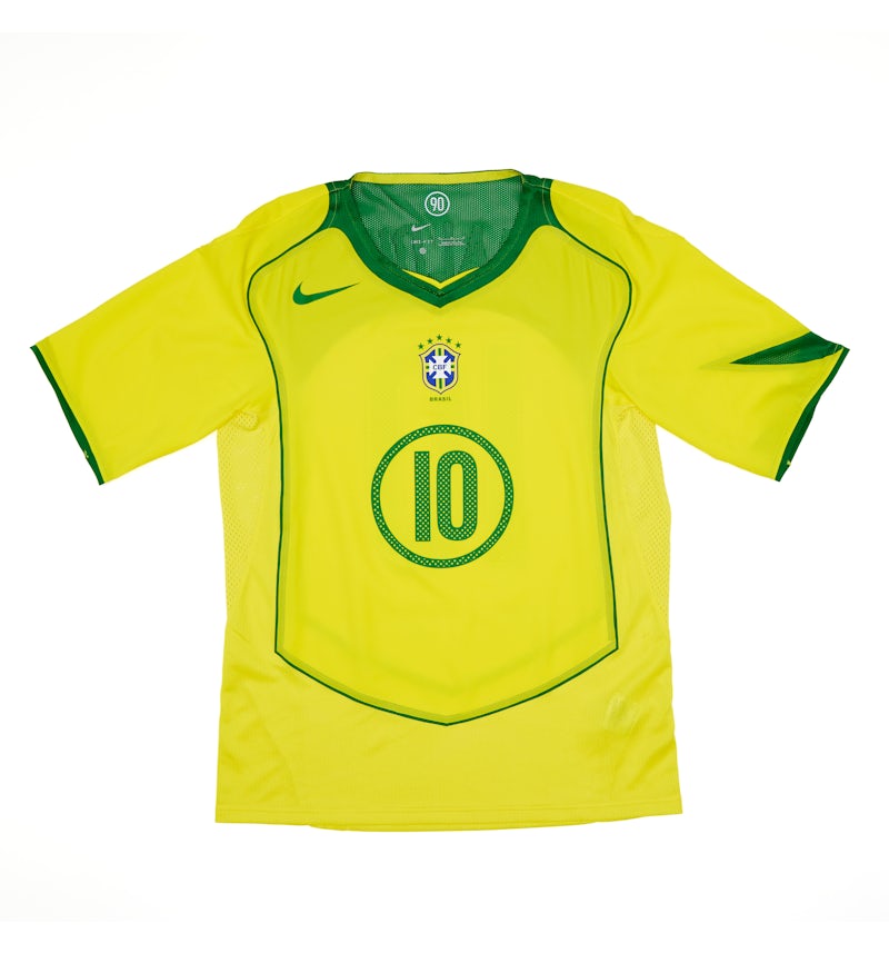 Nike Total 90 Brazil Ronaldinho 2004 Reissue Jersey Opti Yellow/Apple Green