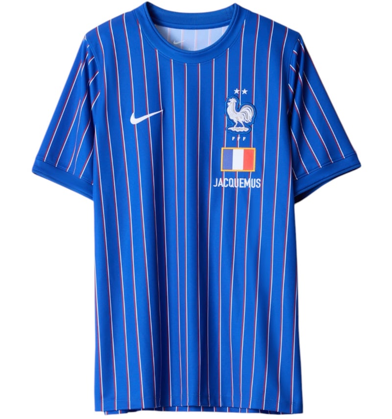 Nike x Jacquemus x France Pre Match Jersey Blue Stripe